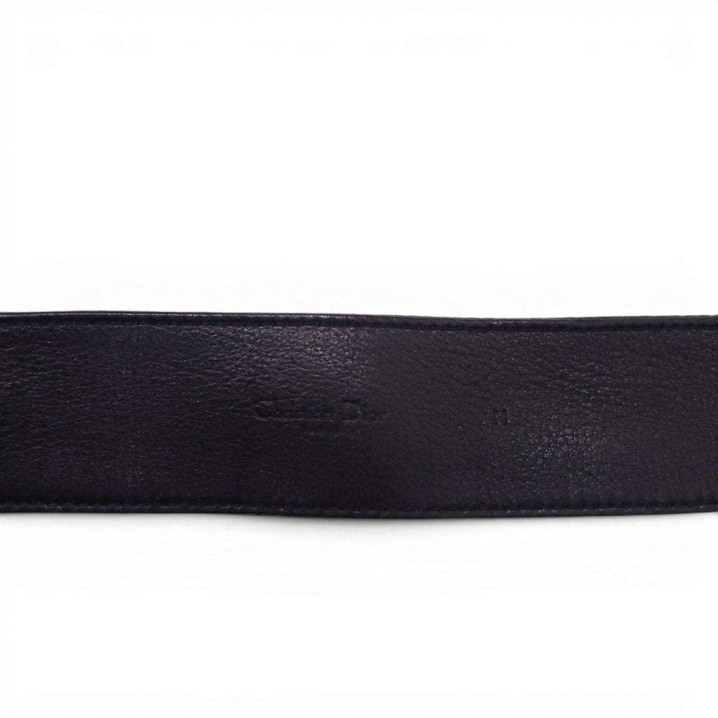 CHRISTIAN DIOR BLACK FABRIC LOGO BELT - SIZE M