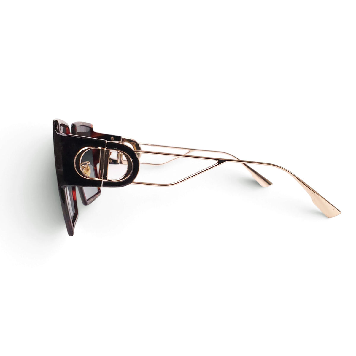 CHRISTIAN DIOR LOGO TORTOISE SHELL SUNGLASSES