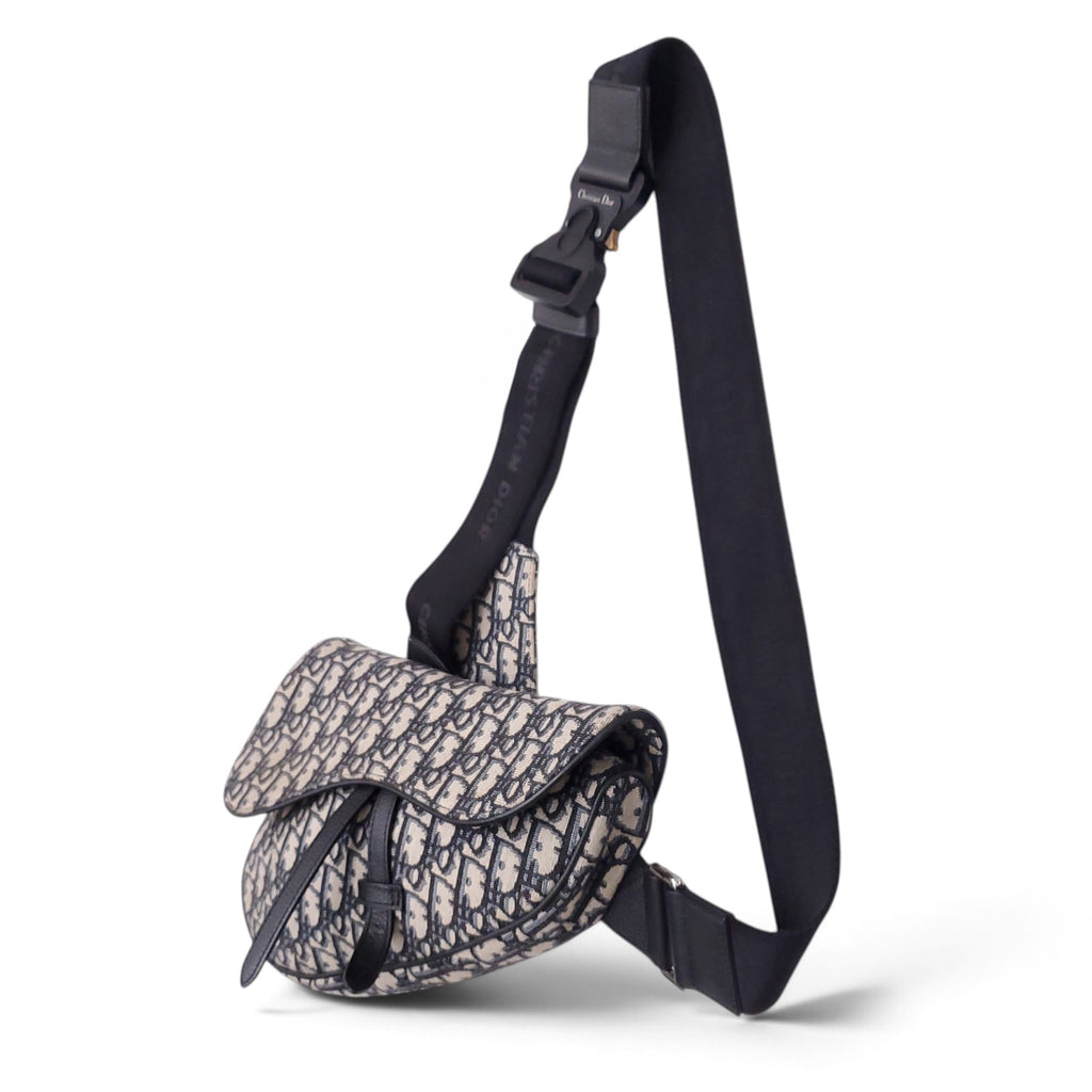 CHRISTIAN DIOR OBLIQUE JACQUARD SADDLE BAG