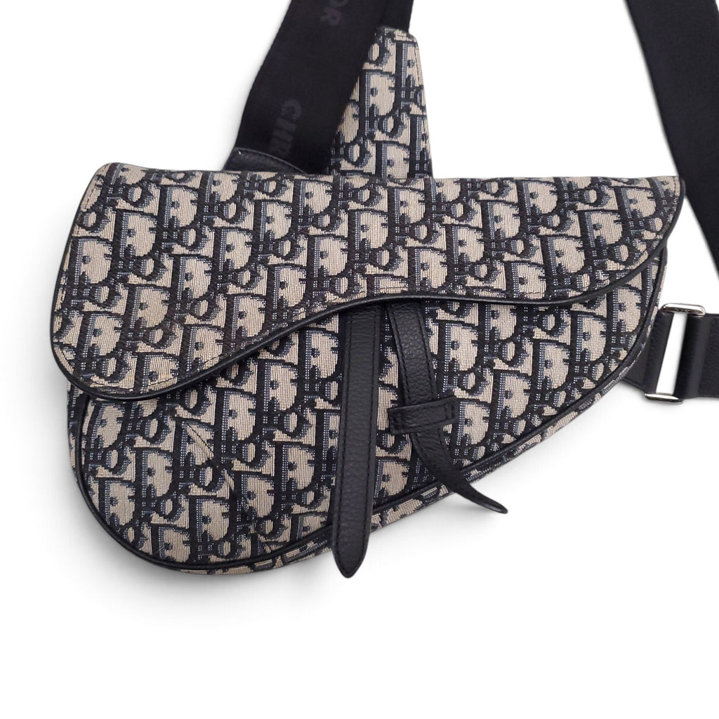 CHRISTIAN DIOR OBLIQUE JACQUARD SADDLE BAG