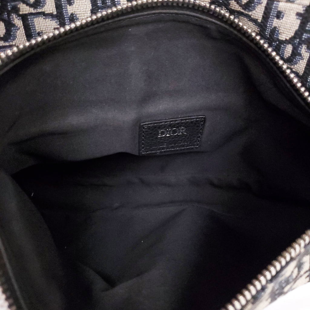 CHRISTIAN DIOR OBLIQUE JACQUARD SADDLE BAG