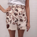 CHRISTIAN DIOR PATTERNED COTTON SHORTS - SIZE 4