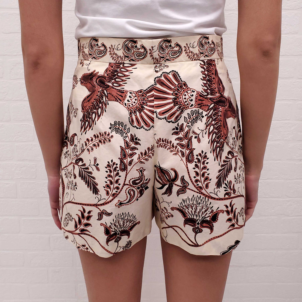 CHRISTIAN DIOR PATTERNED COTTON SHORTS - SIZE 4