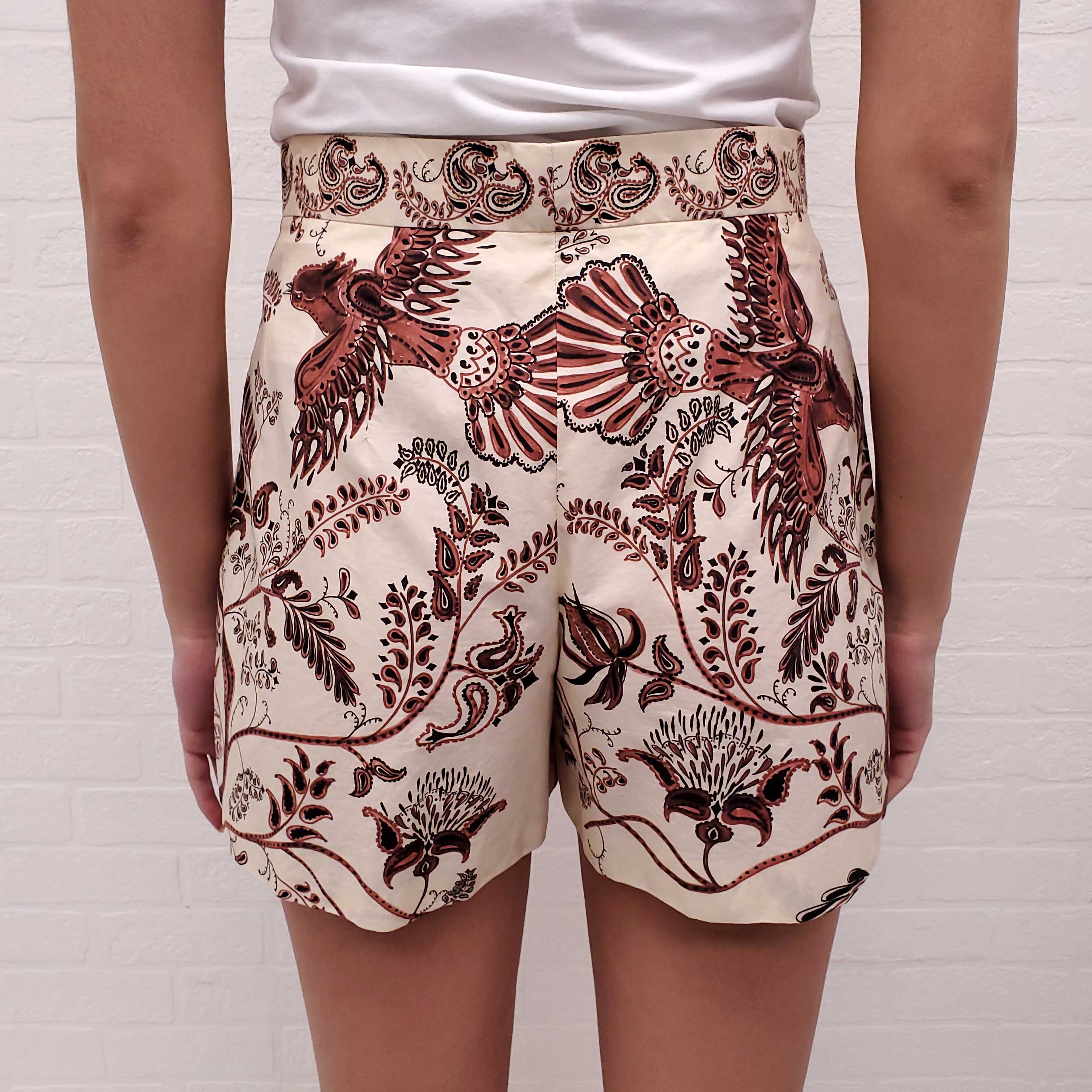 CHRISTIAN DIOR PATTERNED COTTON SHORTS - SIZE 4