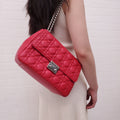 CHRISTIAN DIOR PINK LEATHER CANNAGE MEDIUM 'MISS DIOR' SHOULDER BAG