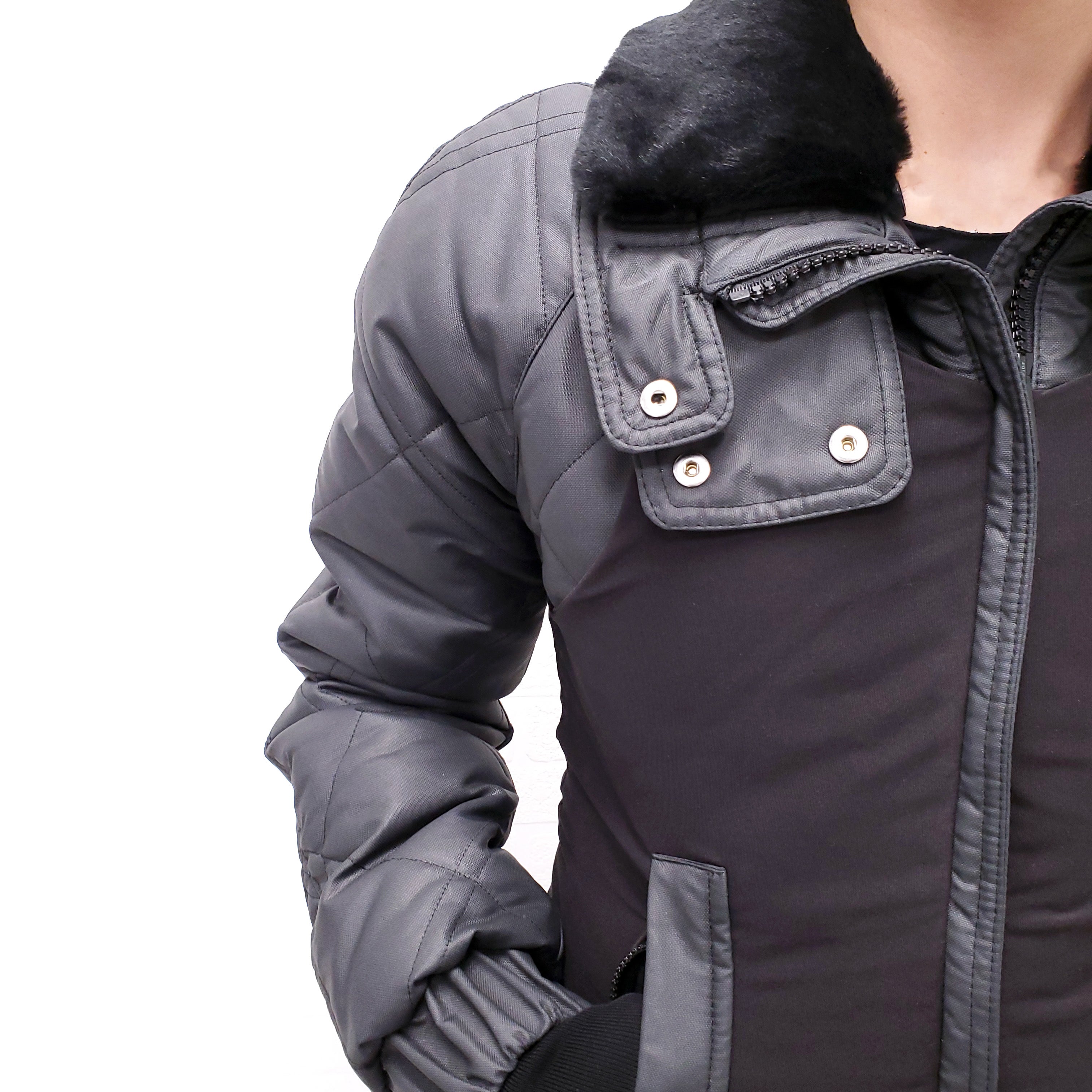 CHRISTIAN DIOR PUFFER JACKET WITH LOGO BUTTONS - SIZE 4