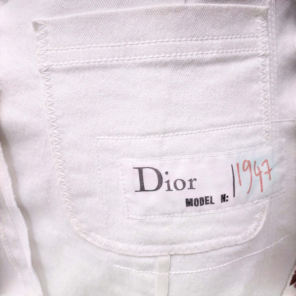 CHRISTIAN DIOR WHITE DENIM SKIRT - SIZE S