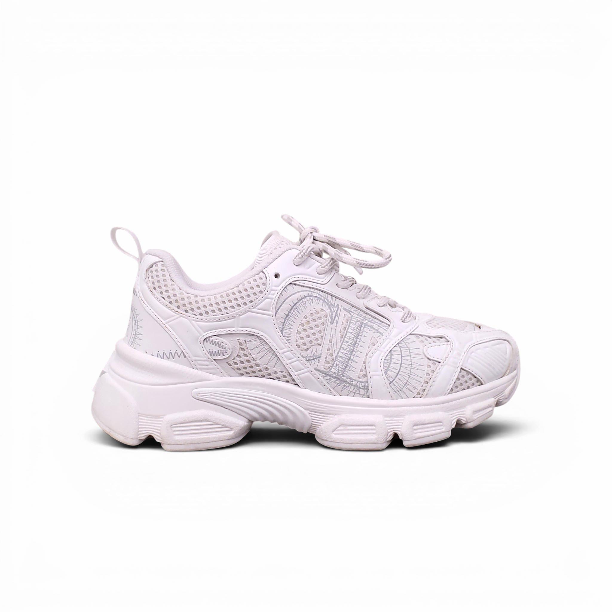 CHRISTIAN DIOR WHITE MESH CHRONO SNEAKERS - SIZE 35