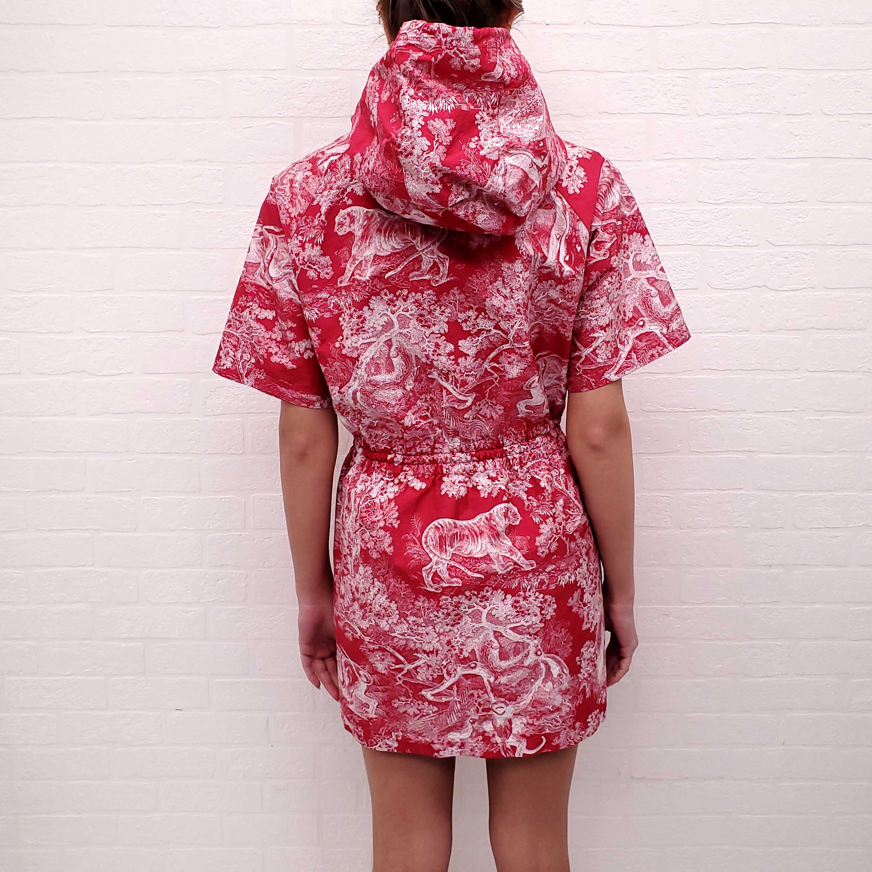 CHRISTIAN DIOR 'DIORIVIERA' HOODED SHORT DRESS - SIZE 6