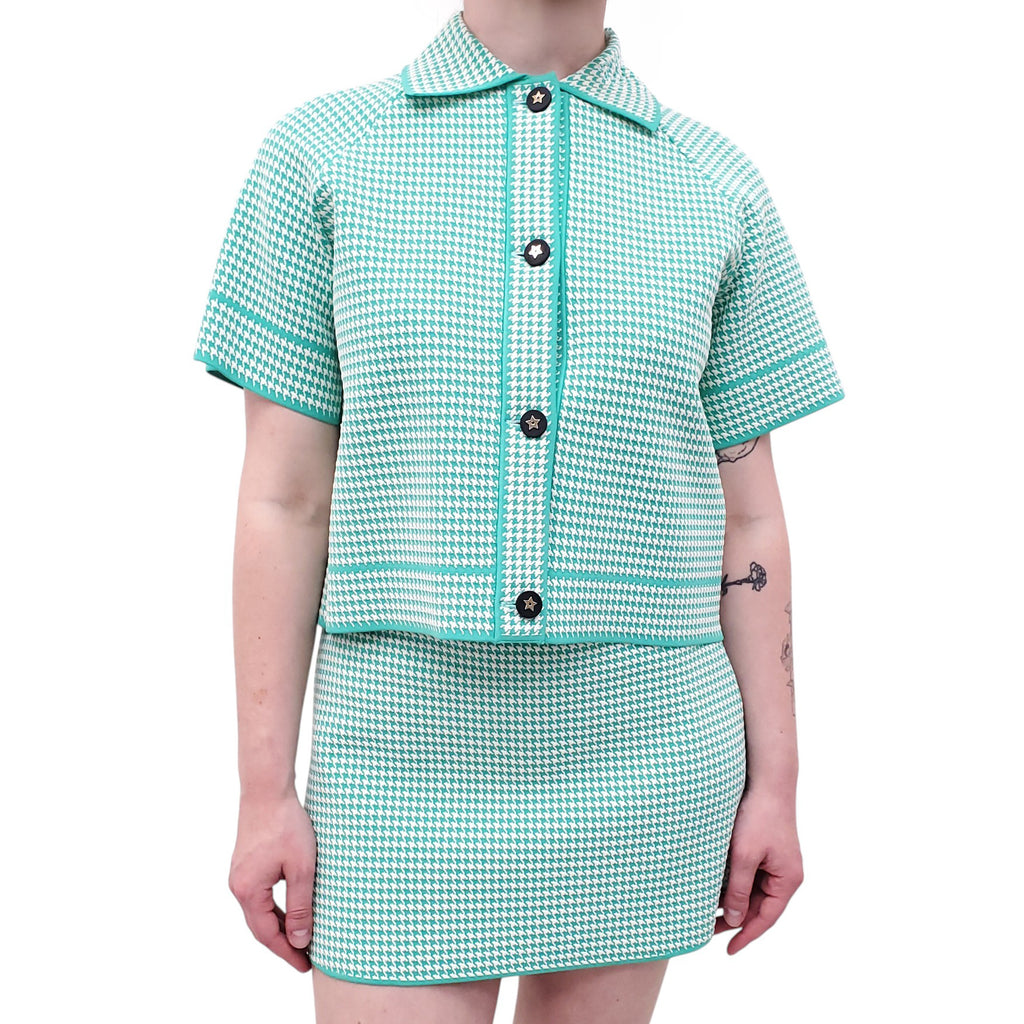 CHRISTIAN DIOR ‘DIORIVIERA’ KNIT 2-PIECE SKIRT AND JACKET SET - SIZE 4
