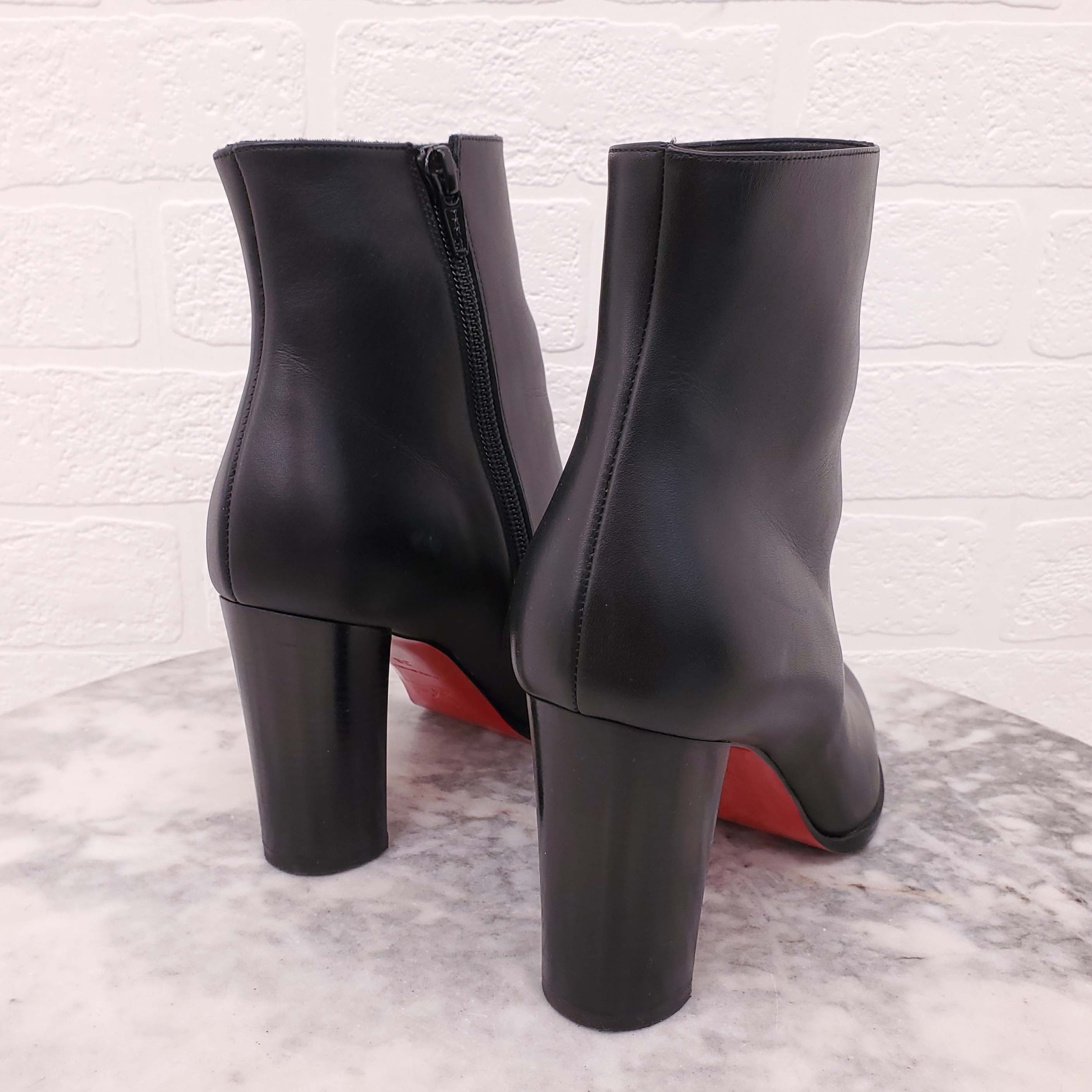 CHRISTIAN LOUBOUTIN BLACK BOOTIES - SIZE 36