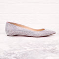 CHRISTIAN LOUBOUTIN SWAROVSKI CRYSTAL FLATS - SIZE 38