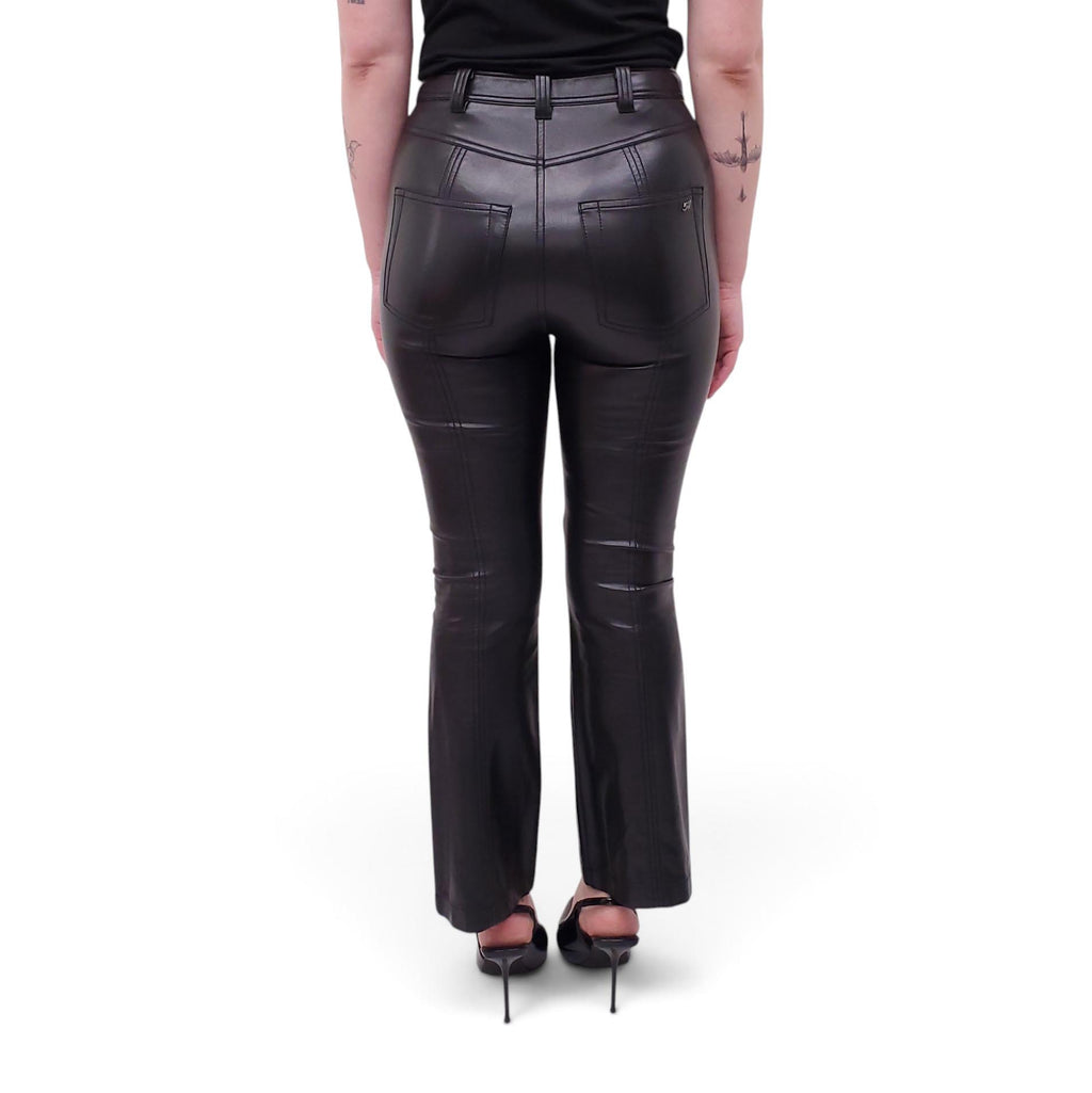 CINQ À SEPT BLACK VEGAN LEATHER PANTS - SIZE 0