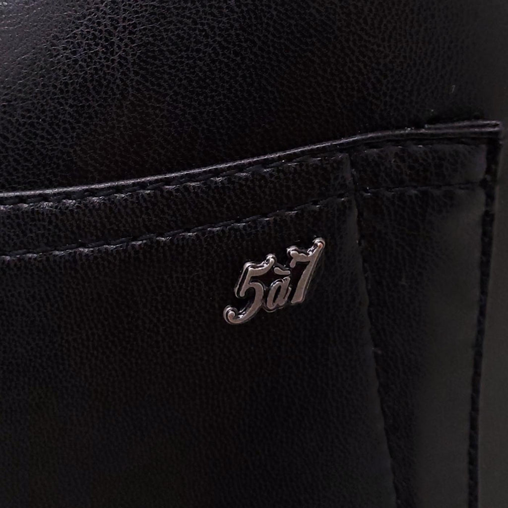 CINQ À SEPT BLACK VEGAN LEATHER PANTS - SIZE 0