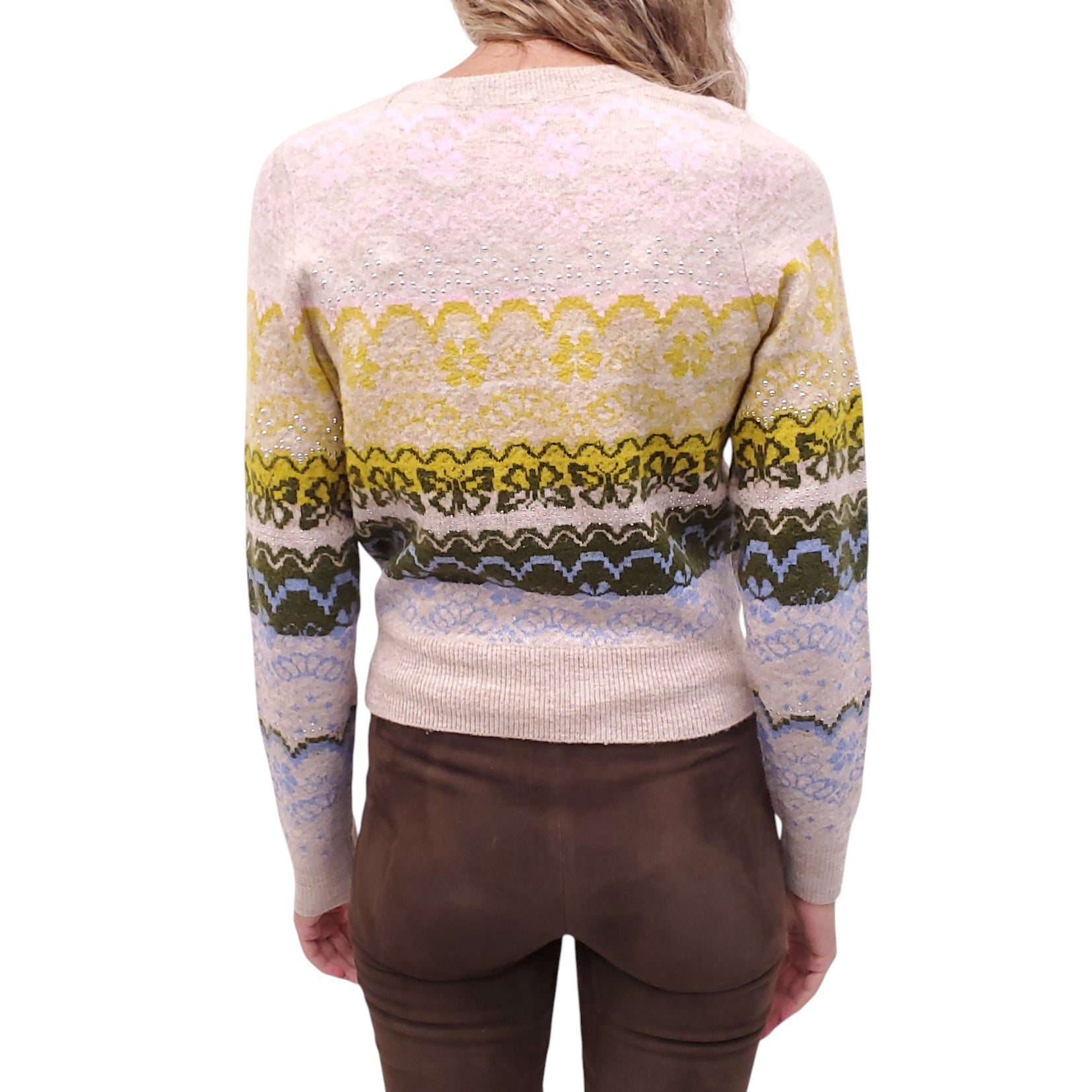 CINQ À SEPT MULTI-COLOUR SWEATER - SIZE XS