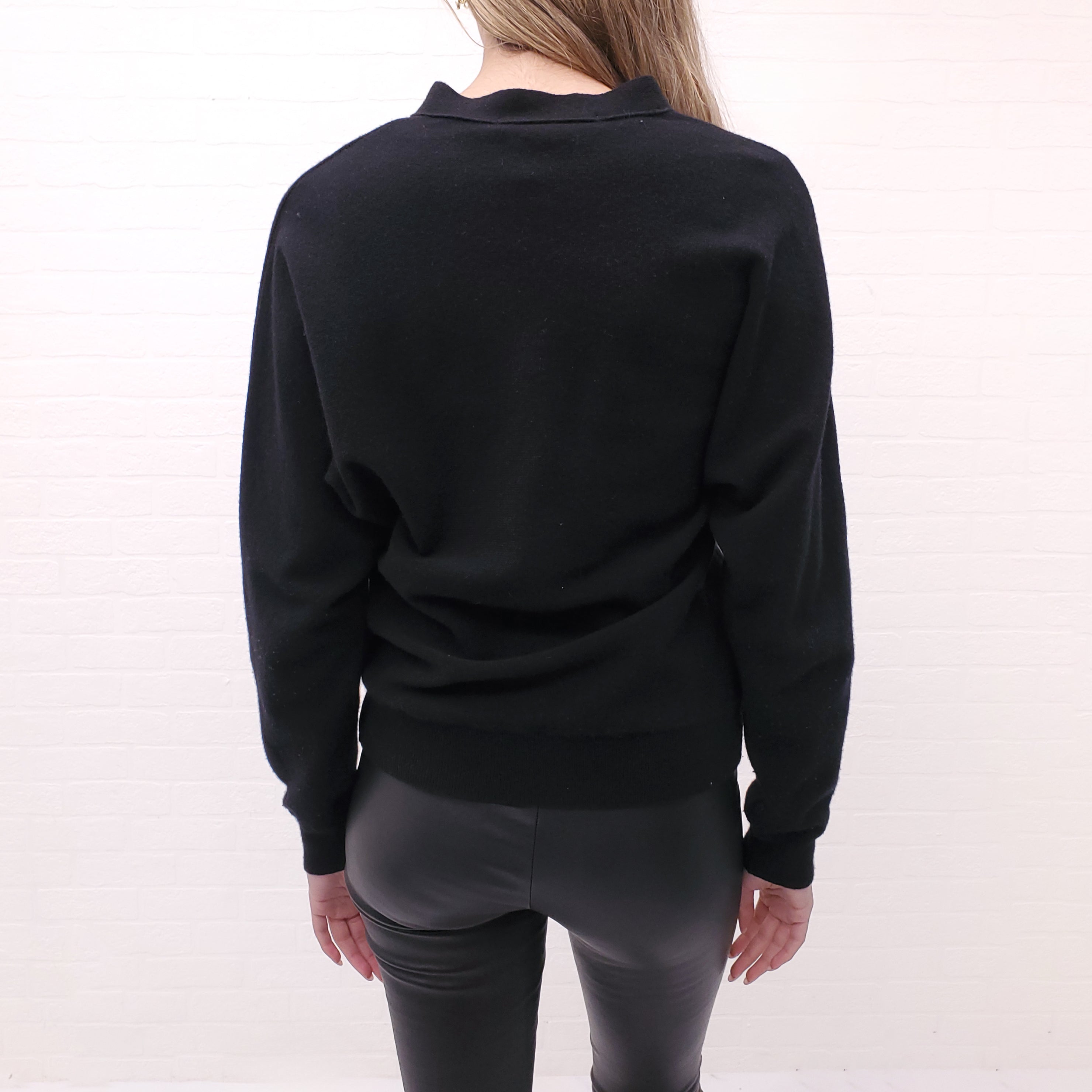 COMME DES GARÇONS BLACK CARDIGAN - SIZE L