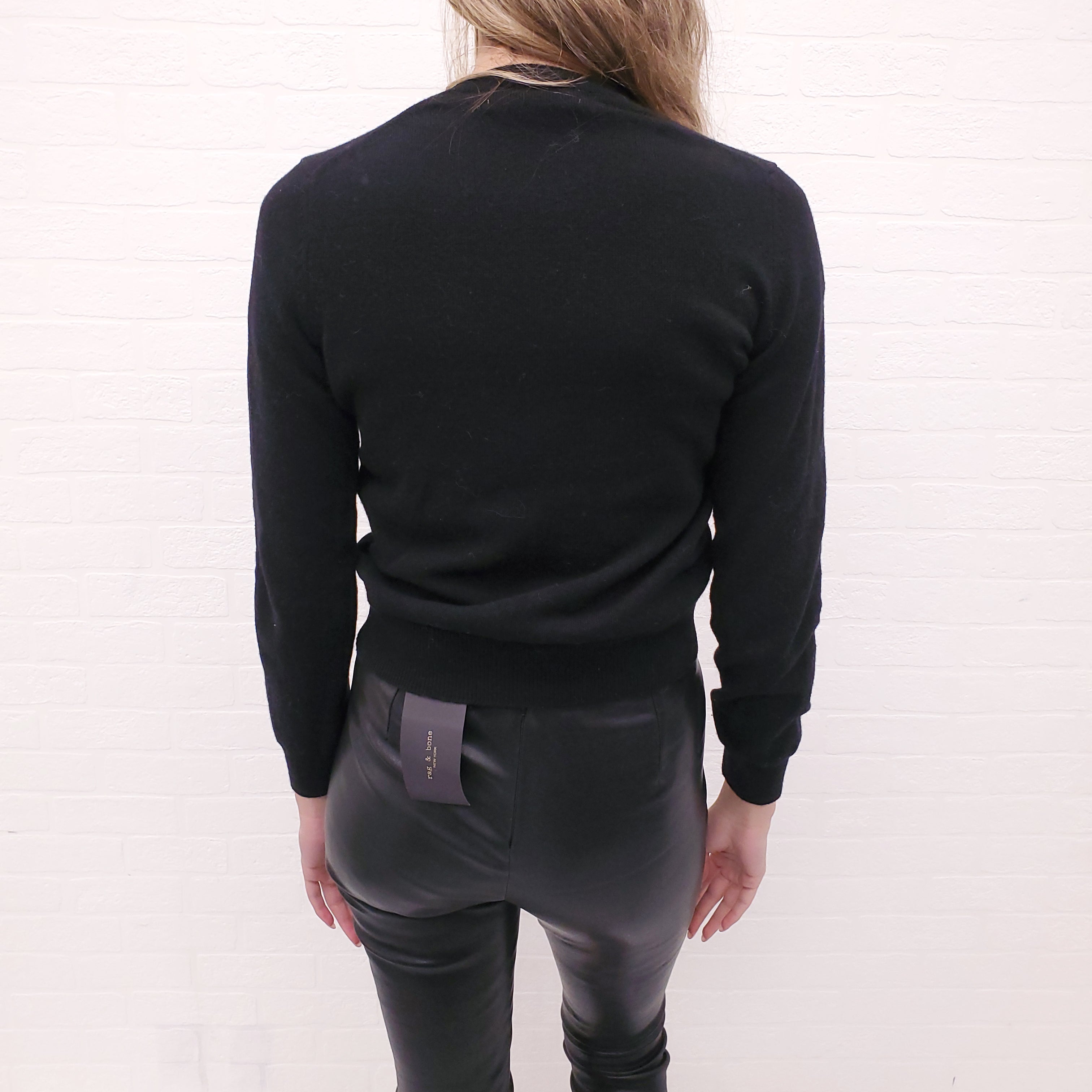 COMME DES GARÇONS PLAY BLACK CARDIGAN - SIZE S