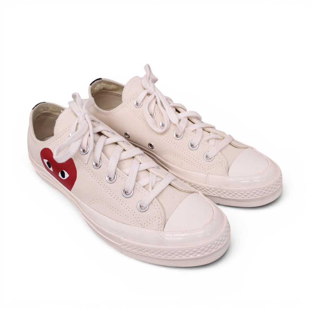 COMME DES GARÇONS PLAY CREAM SNEAKERS - SIZE 9