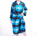 DRIES VAN NOTEN BLUE AND BLACK DRESS - SIZE 42
