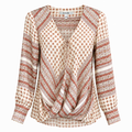 DEREK LAM 10 CROSBY CROSSOVER BLOUSE - SIZE 2