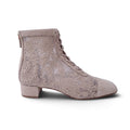 DIOR BEIGE LACEUP LOGO BOOTIES - SIZE 39