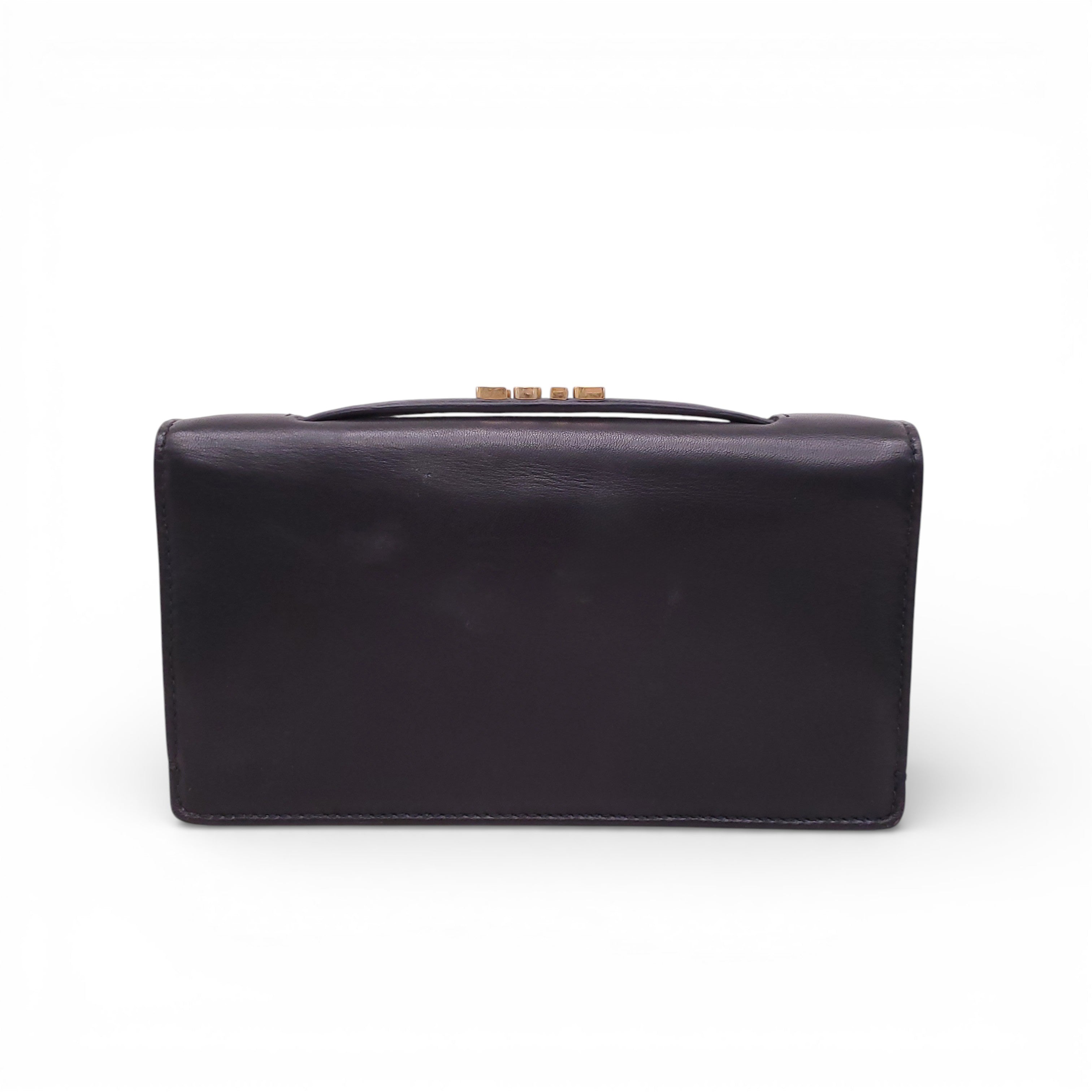 DIOR BLACK LAMBSKIN ZODIAC ARIES CLUTCH