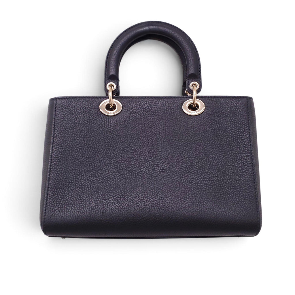 DIOR DIORISSIMO BLACK LEATHER TOTE BAG