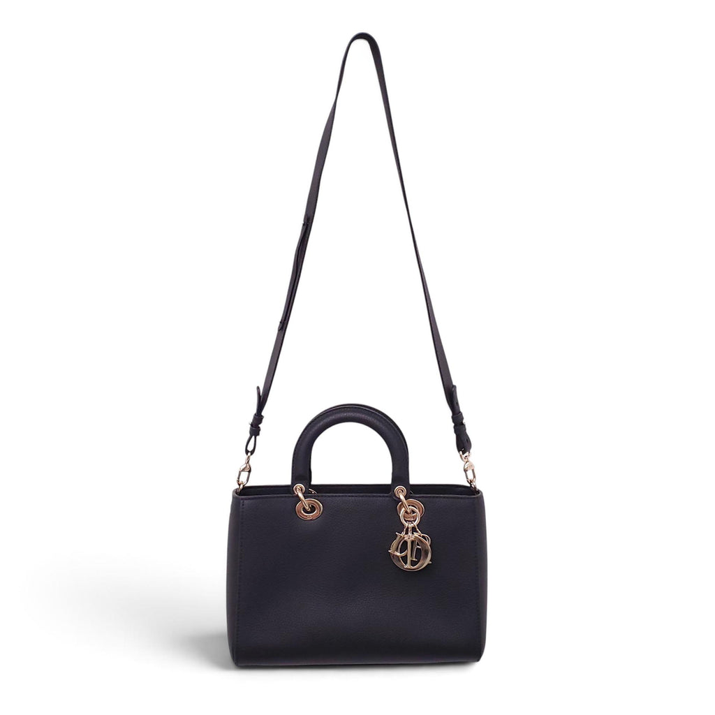 DIOR DIORISSIMO BLACK LEATHER TOTE BAG