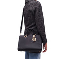 DIOR DIORISSIMO BLACK LEATHER TOTE BAG