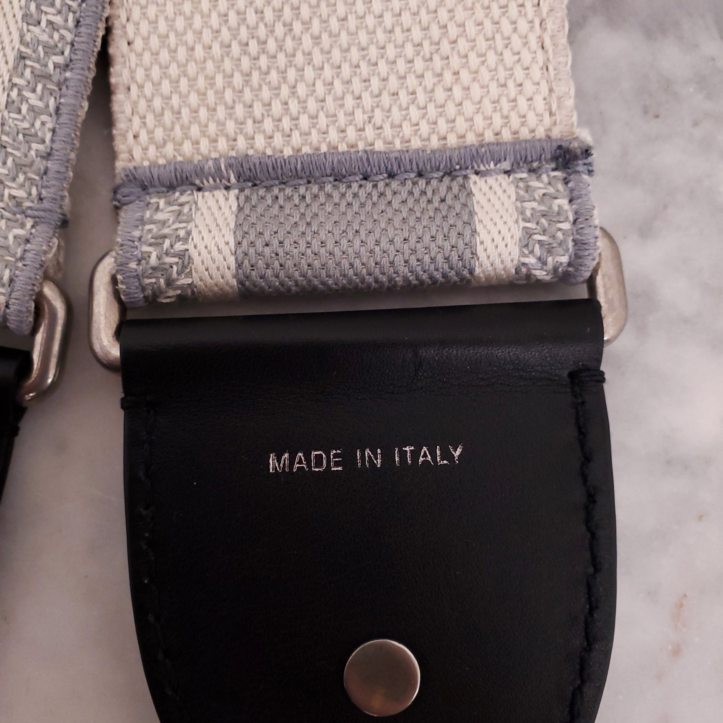 DIOR GREY LOGO PURSE STRAP