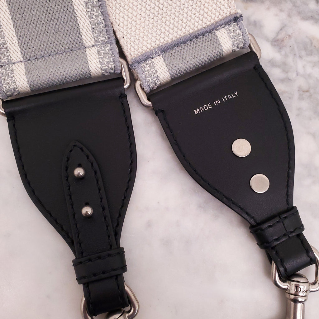 DIOR GREY LOGO PURSE STRAP