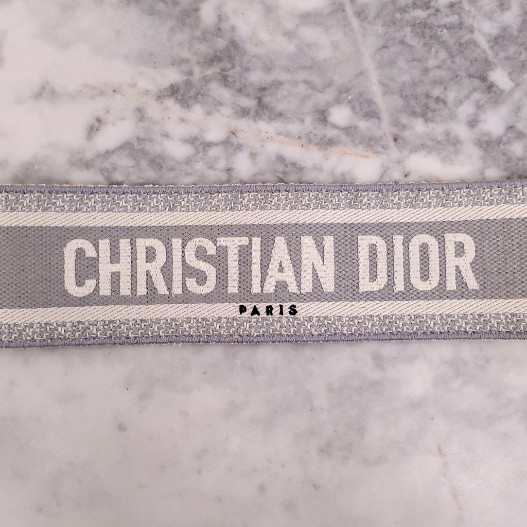 DIOR GREY LOGO PURSE STRAP