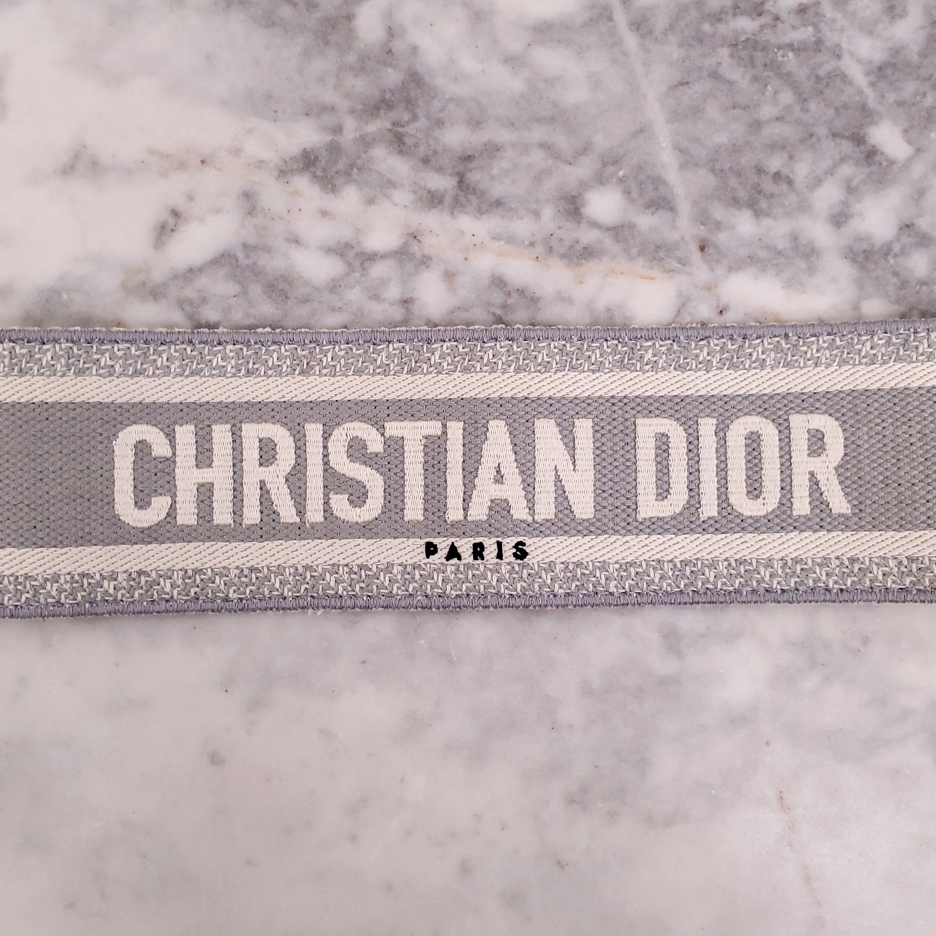 DIOR GREY LOGO PURSE STRAP