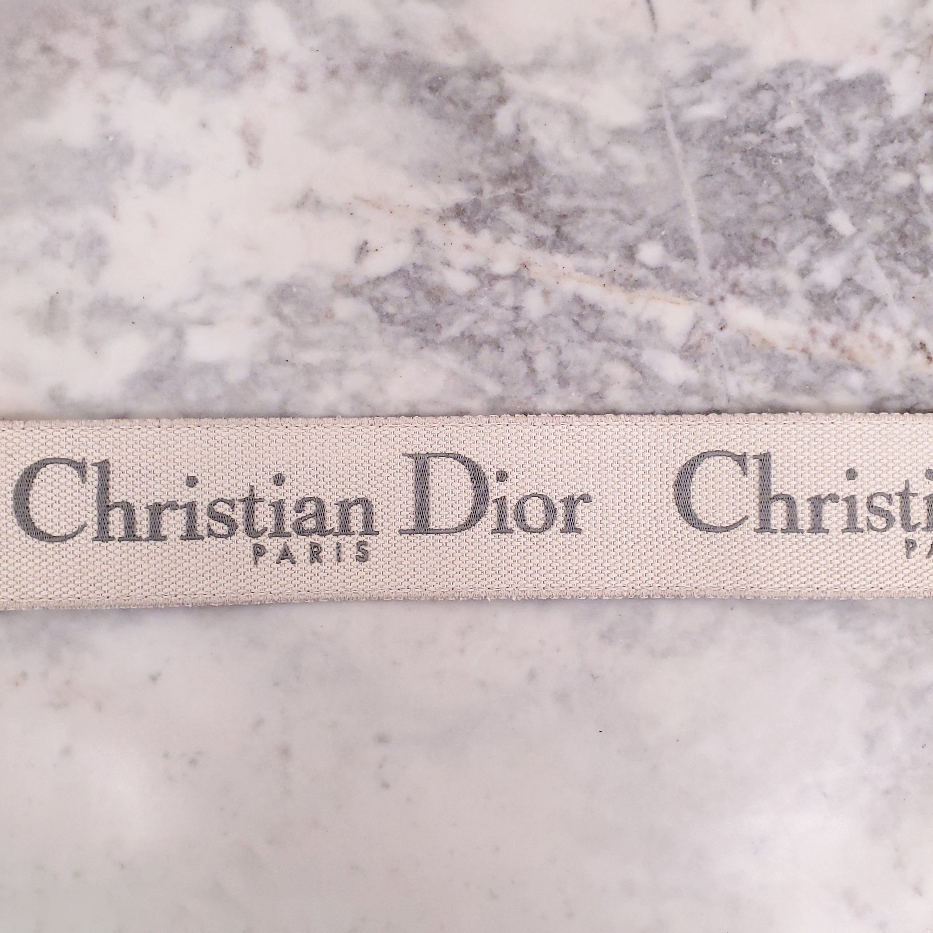 DIOR GREY LOGO PURSE STRAP
