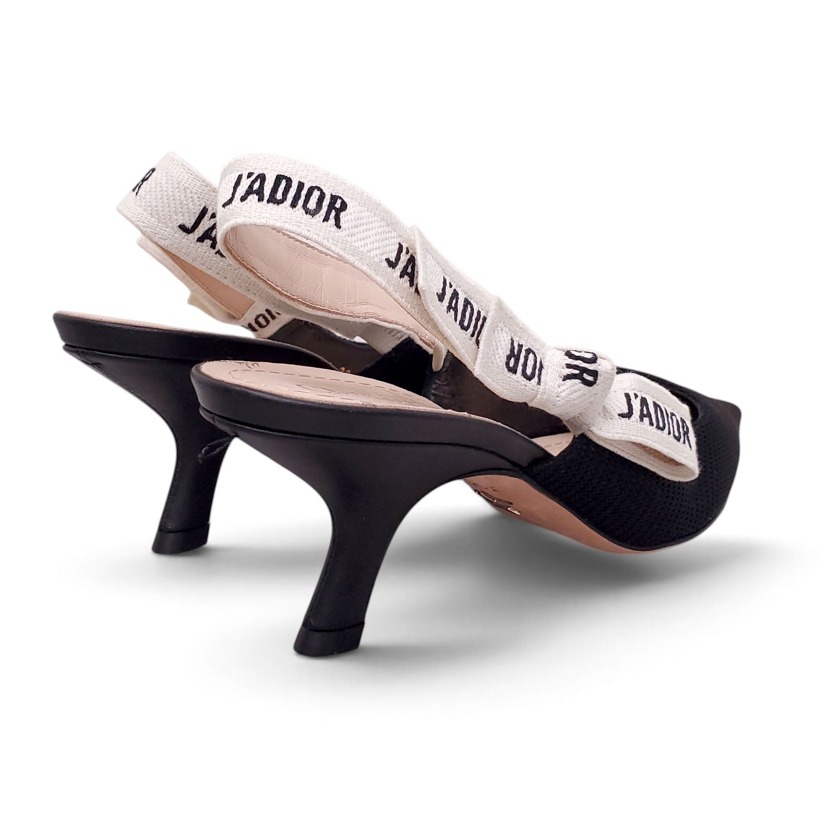 DIOR J'ADIOR BLACK SLINGBACK HEELS - SIZE 35