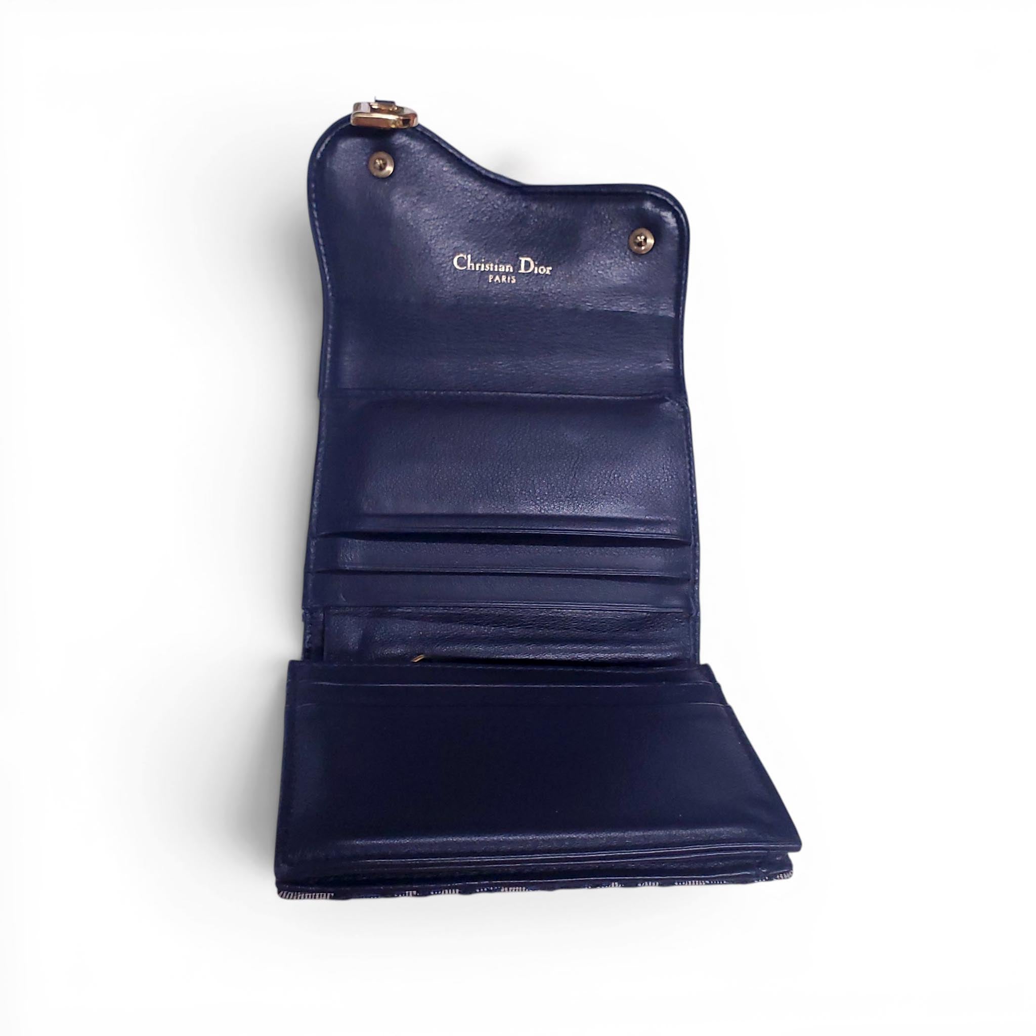 DIOR LOGO MINI SADDLE WALLET