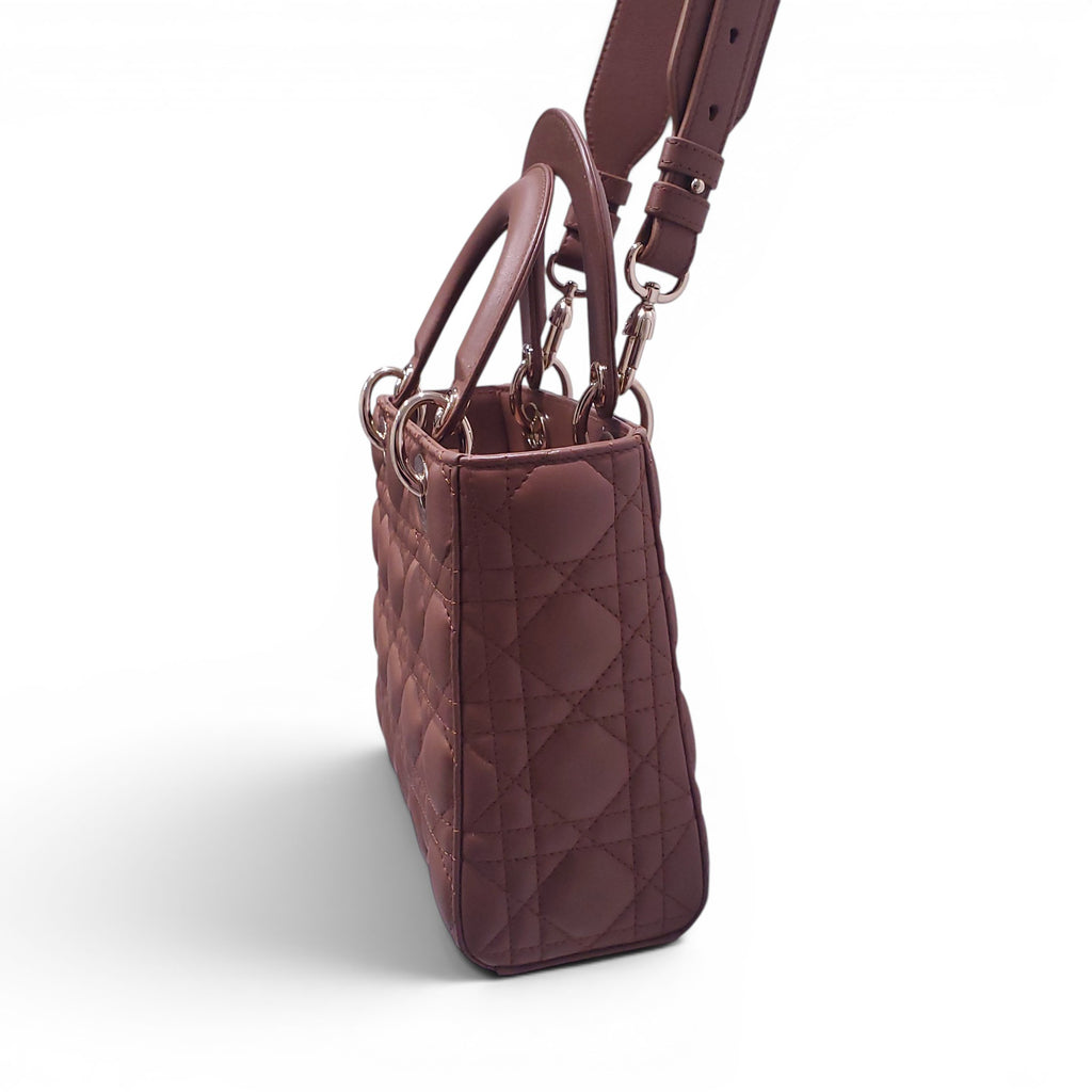 DIOR SMALL TAN LADY DIOR CANNAGE BAG