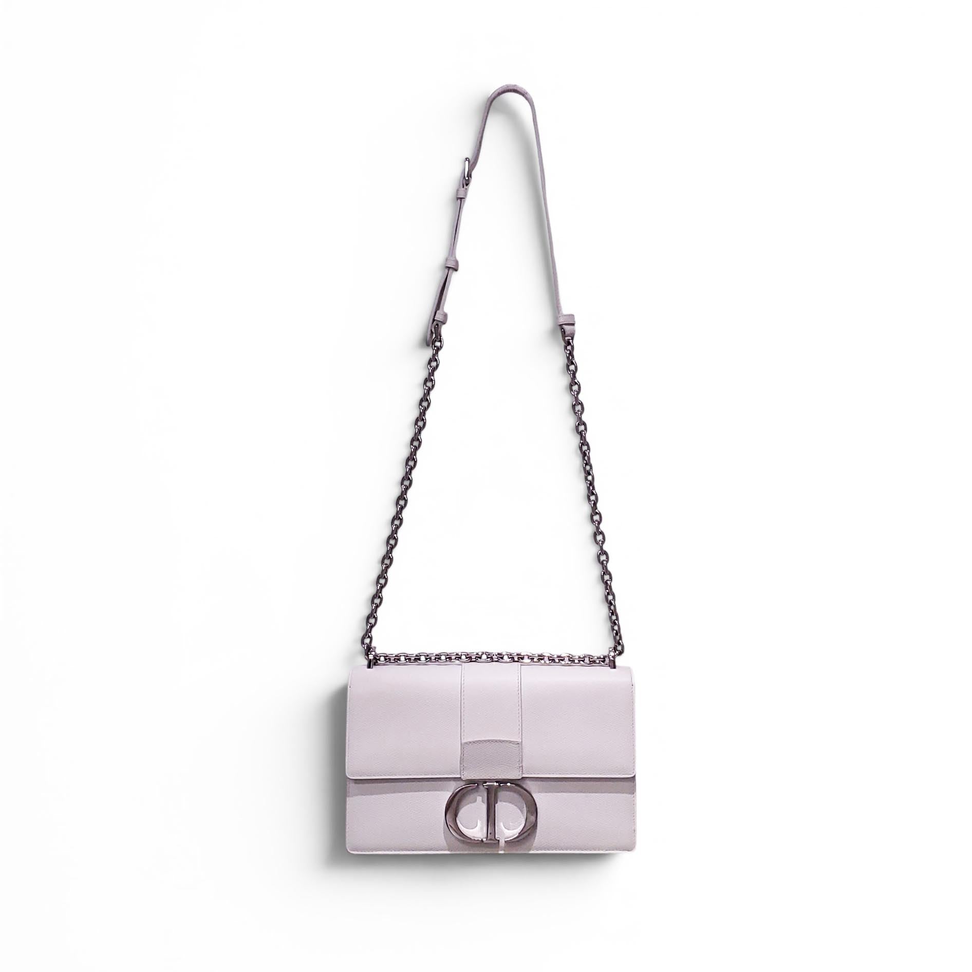 DIOR WHITE SHOULDER BAG WITH SILVER LOGO