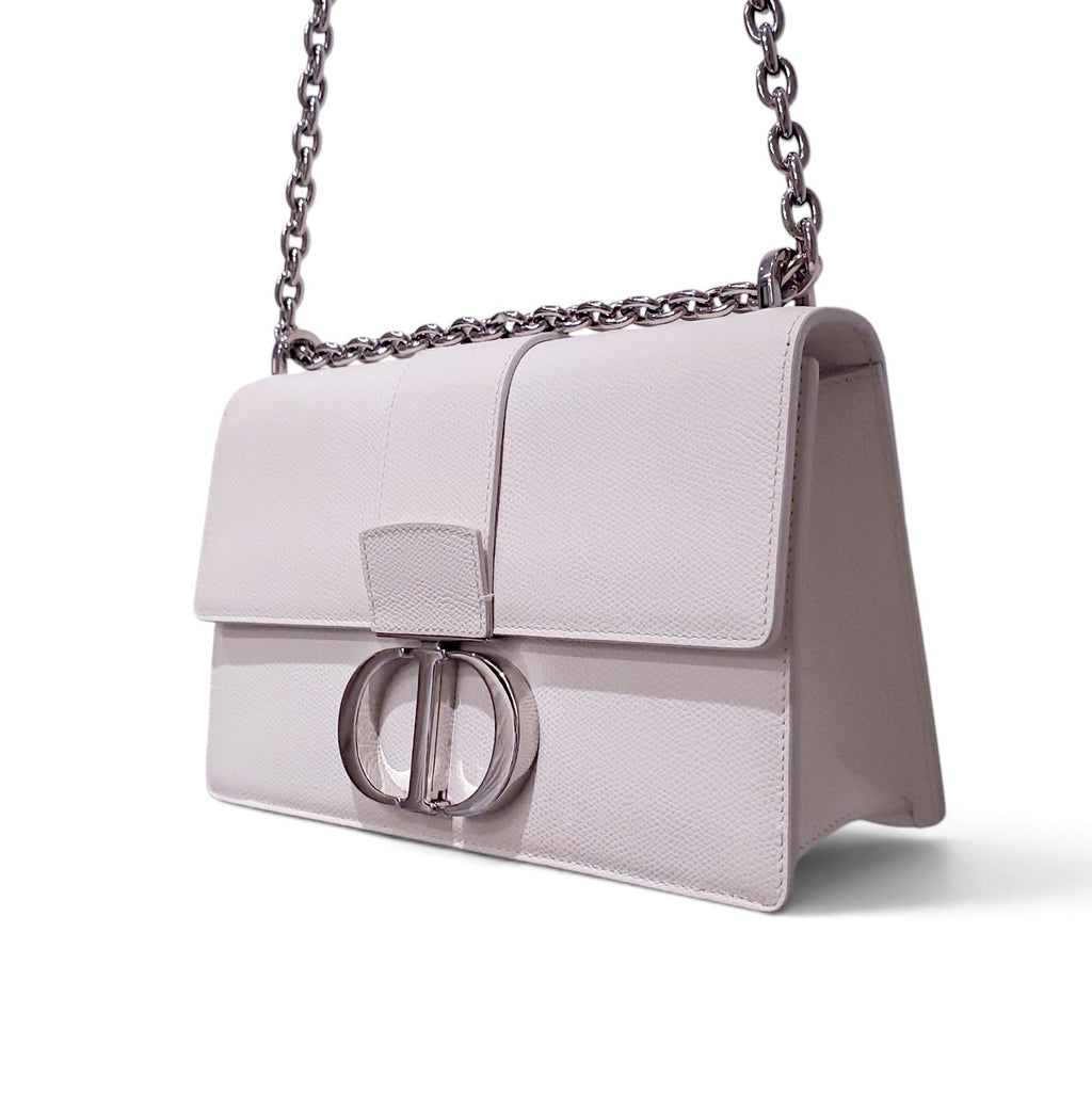 DIOR WHITE SHOULDER BAG WITH SILVER LOGO