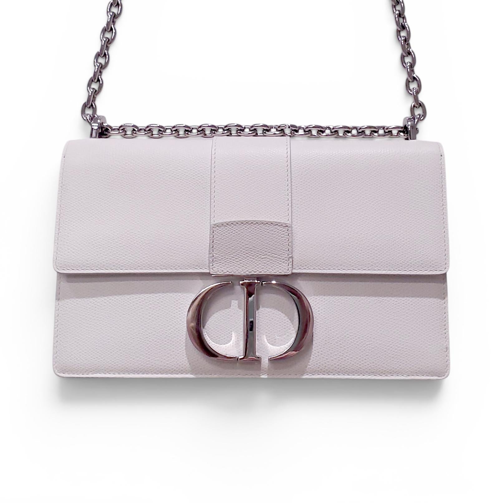 DIOR WHITE SHOULDER BAG WITH SILVER LOGO