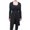 DOLCE & GABBANA BLACK CARDIGAN WITH CRYSTAL BUTTONS - SIZE 42