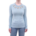 DOLCE & GABBANA BLUE CASHMERE ‘AMORE’ SWEATER - SIZE 36