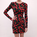 DOLCE & GABBANA CHERRY STRETCH DRESS - SIZE 38