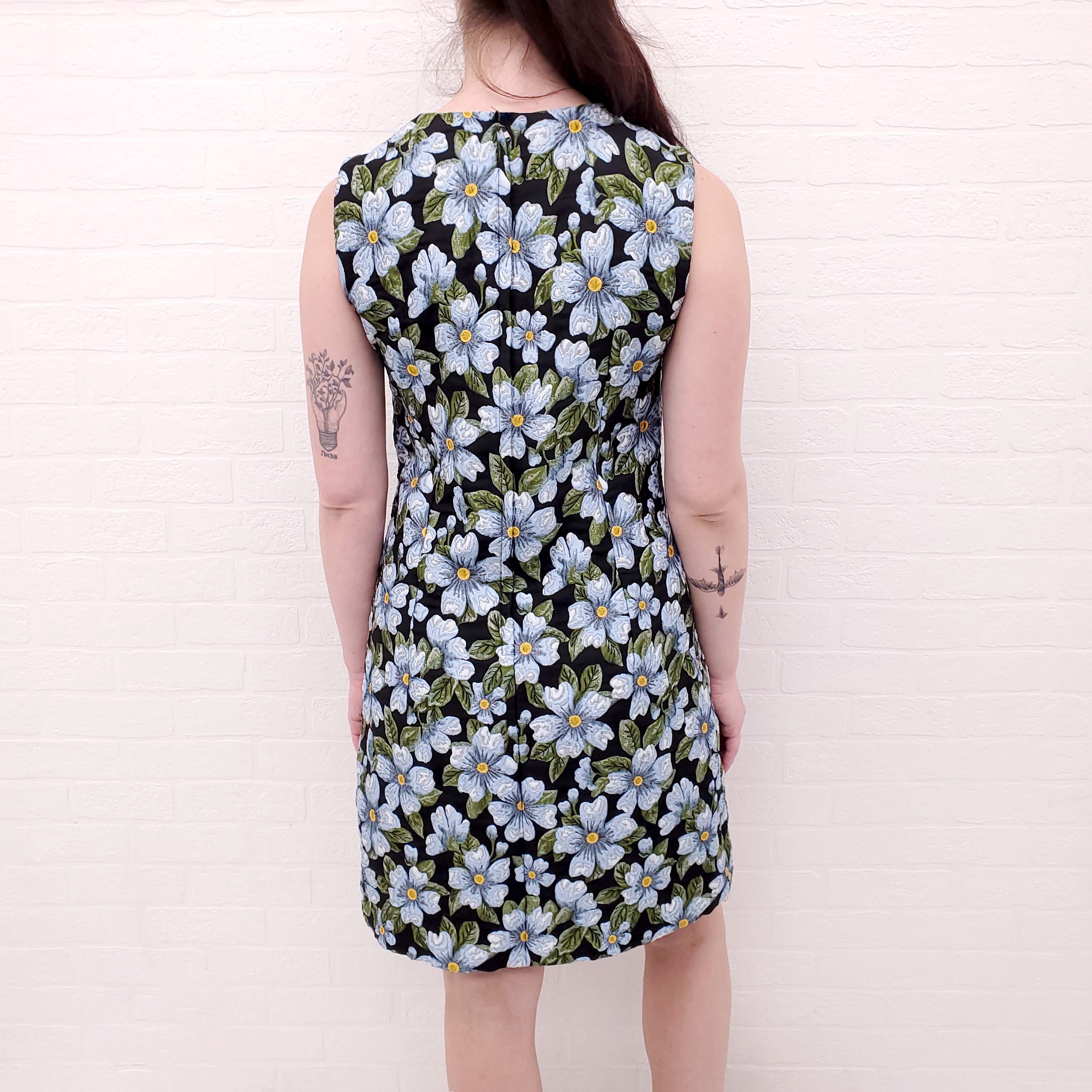 DOLCE & GABBANA FLORAL BROCADE DRESS - SIZE 42