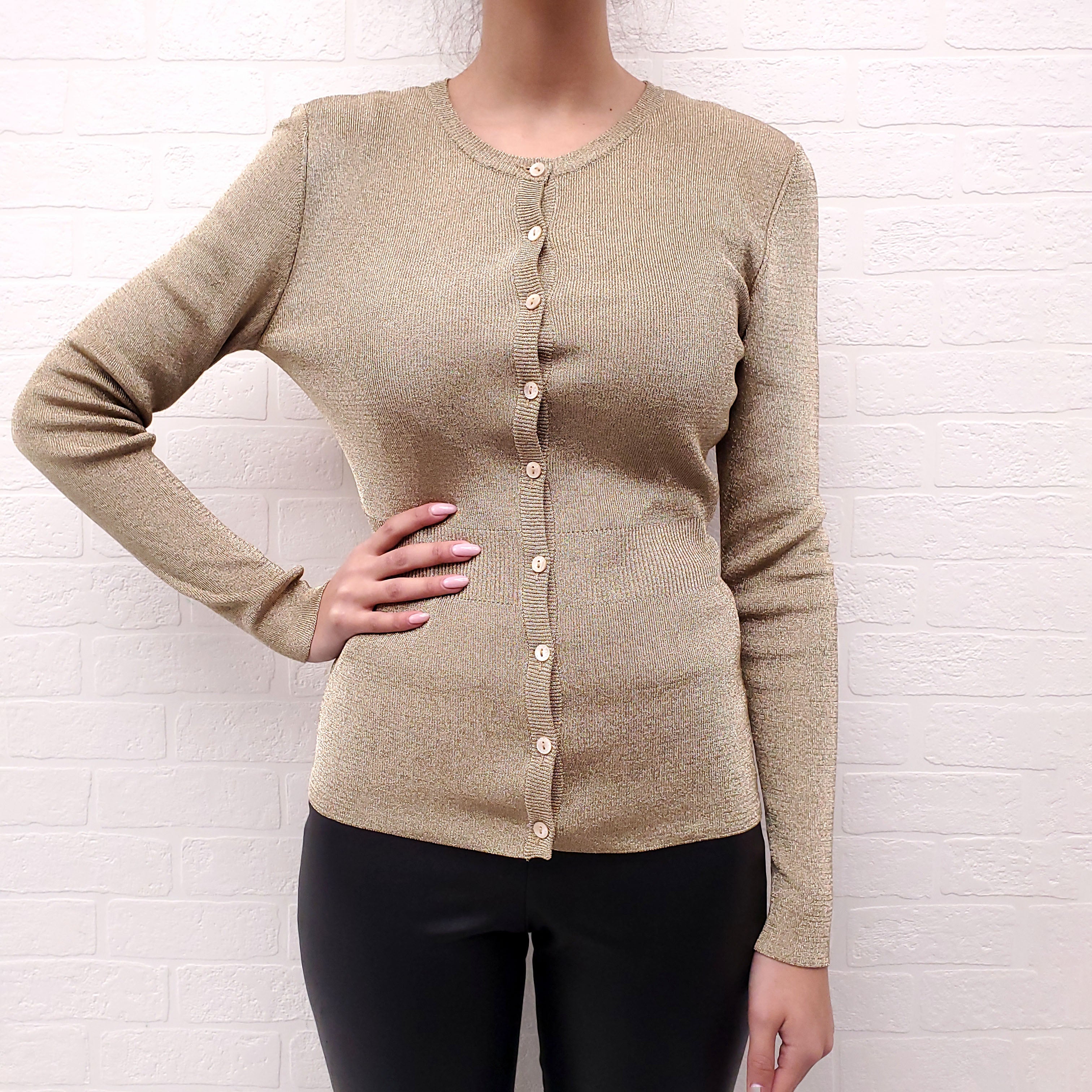 DOLCE & GABBANA GOLD SWEATER - SIZE 42