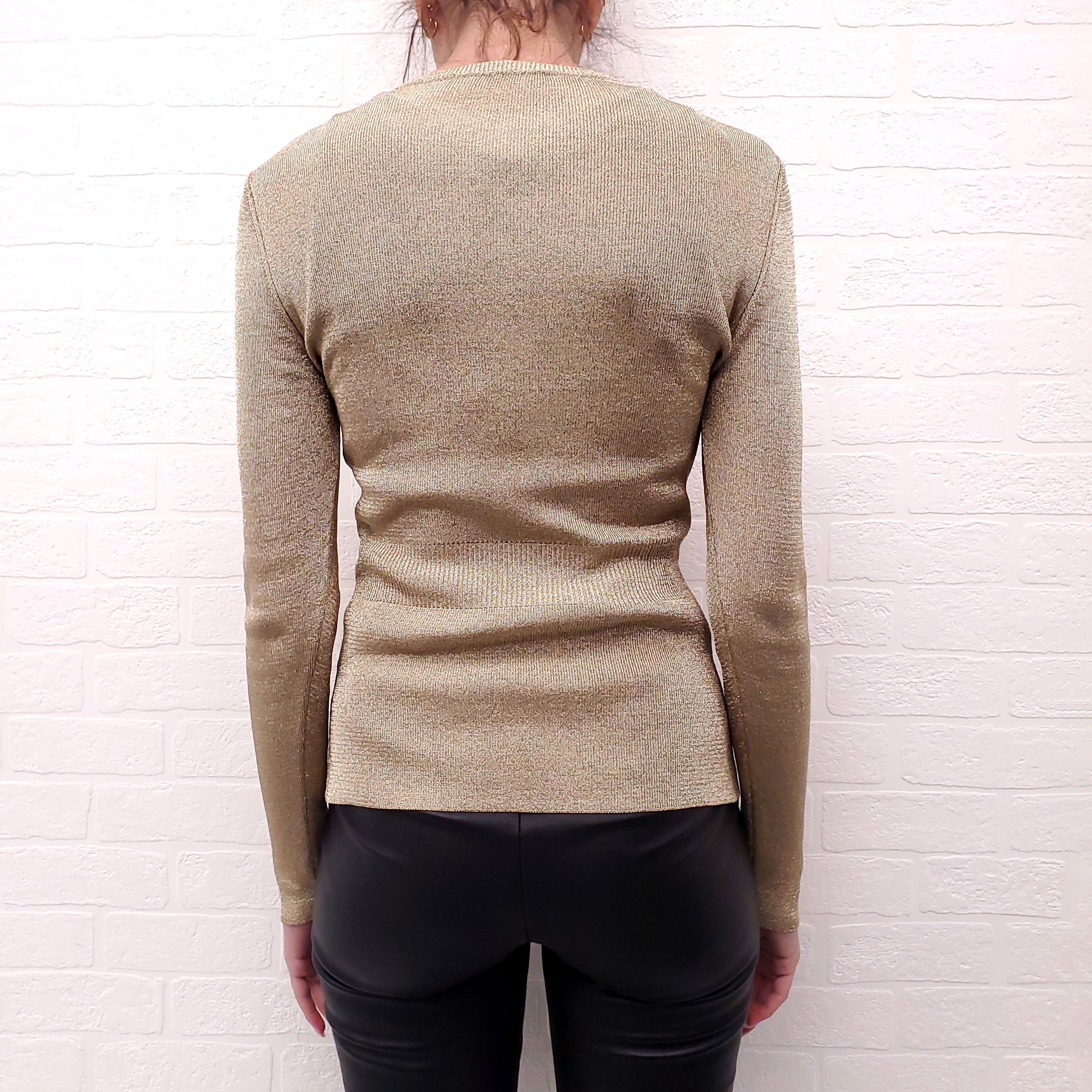 DOLCE & GABBANA GOLD SWEATER - SIZE 42