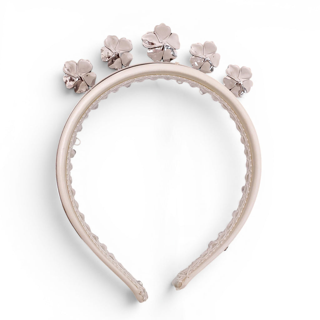 DOLCE & GABBANA KIDS WHITE FLORAL DETAIL HEADBAND