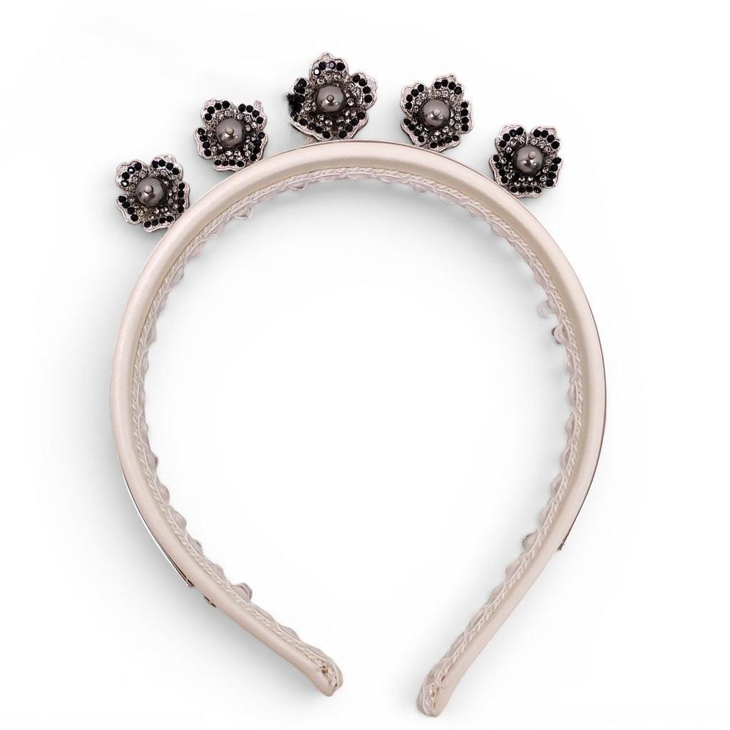 DOLCE & GABBANA KIDS WHITE FLORAL DETAIL HEADBAND