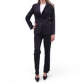 DOLCE & GABBANA LEOPARD-LINED BLACK SUIT - SIZE 46/44