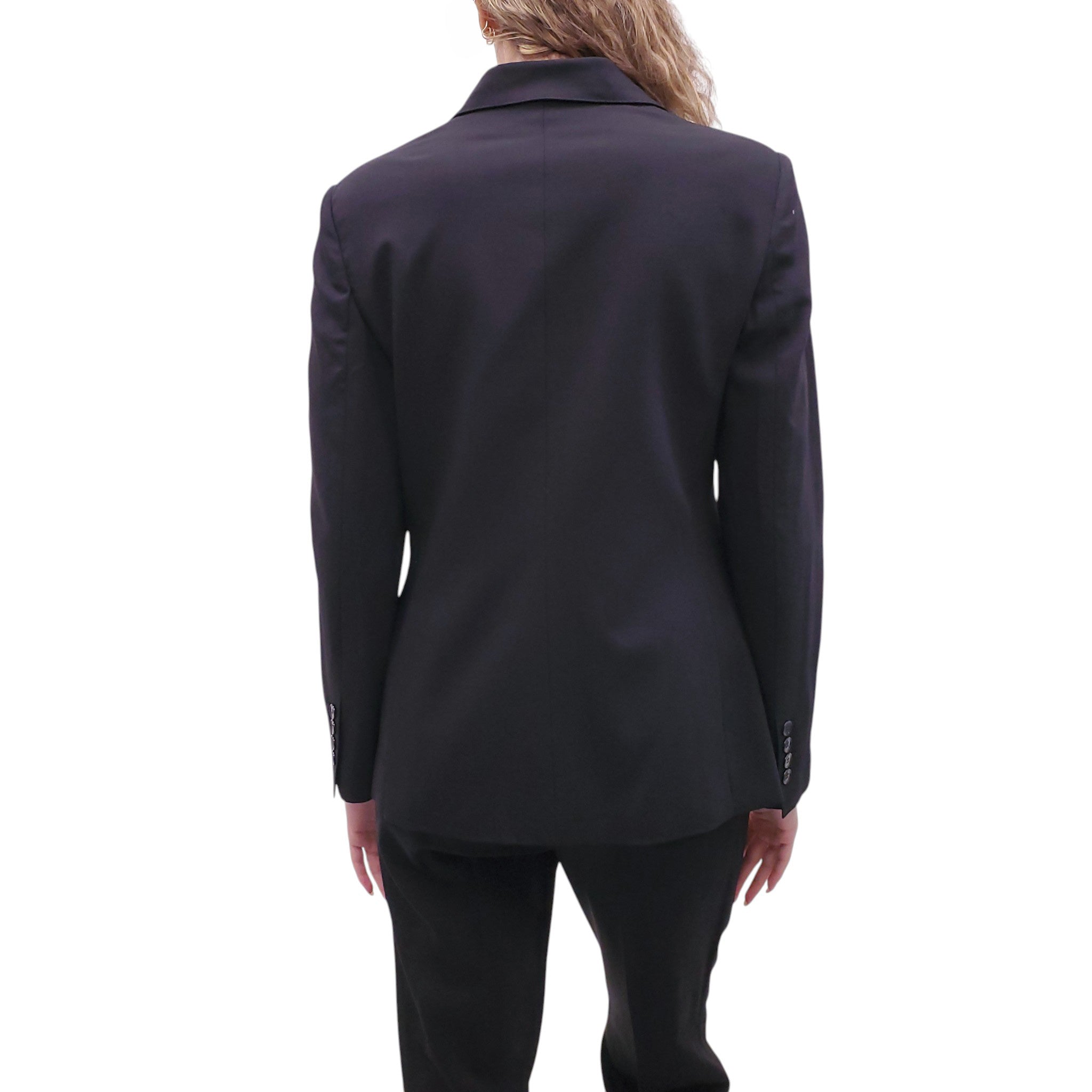 DOLCE & GABBANA LEOPARD-LINED BLACK SUIT - SIZE 46/44
